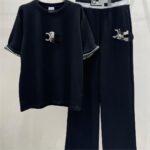 Luxury Short-Sleeved T-shirt And Trousers For Women - Image 3