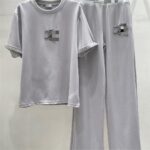 Luxury Short-Sleeved T-shirt And Trousers For Women