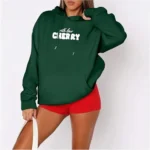 Long Sleeve Hooded Sweatshirt with Drawstring - Image 2