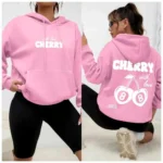 Long Sleeve Hooded Sweatshirt with Drawstring - Image 6